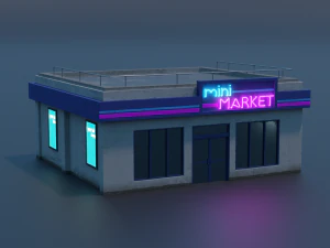 mini market mağazası 3D Model