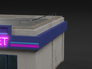 mini market store Model 3D