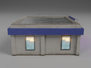 mini market store Model 3D
