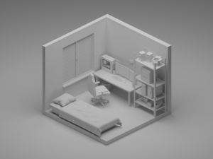 isometric gaming room 1 3D Модель