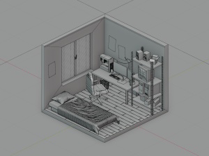 isometric gaming room 1 3D Модель