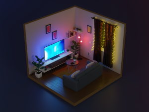 isometric living room 2 3D 模型