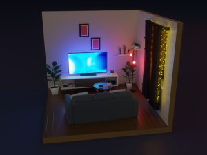 isometric living room 2 3D 模型