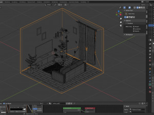 isometric living room 2 3D 模型