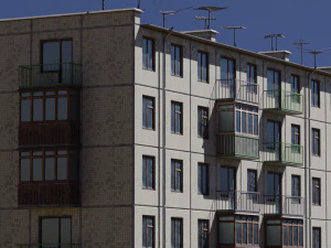modular soviet panel apartment house 3D Model