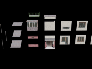modular soviet panel apartment house 3D Model