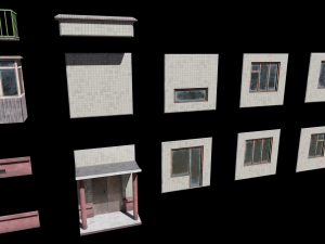 modular soviet panel apartment house 3D Model