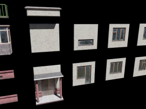 modular soviet panel apartment house 3D Model