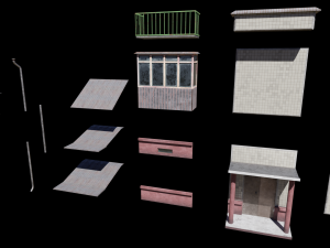 modular soviet panel apartment house 3D Model
