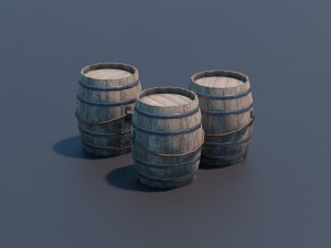 medieval barrels Model 3D