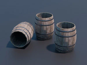 medieval barrels 3D Model