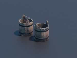 medieval barrels Model 3D