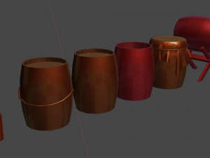 medieval barrels Model 3D