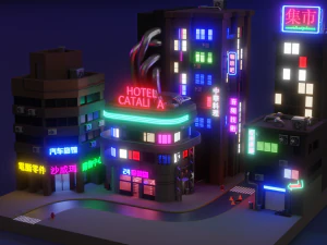 cyberpunk buildings 2 3D Model