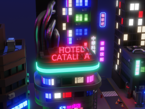 cyberpunk buildings 2 3D-Modell