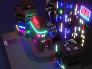 cyberpunk buildings 2 3D Model