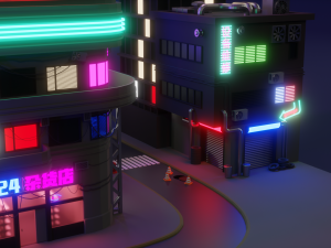 cyberpunk buildings 2 3D-Modell