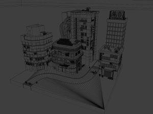 cyberpunk buildings 2 3D-Modell