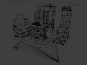 cyberpunk buildings 2 3D Model