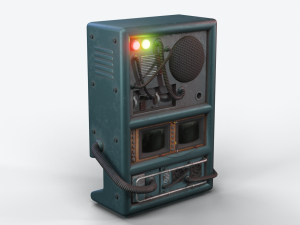 retro futuristic tv console 3D Model