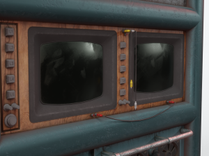 retro futuristic tv console 3D Model