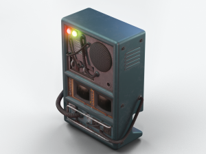 retro futuristic tv console 3D Model