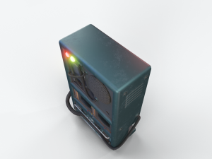retro futuristic tv console 3D Model