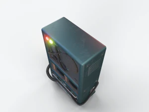 retro futuristic tv console 3D Model