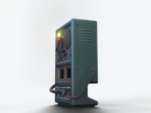 retro futuristic tv console 3D Model
