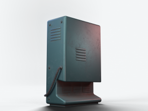 retro futuristic tv console 3D Model