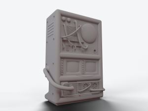 retro futuristic tv console 3D Model