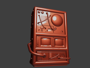 retro futuristic tv console 3D Model