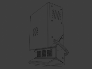 retro futuristic tv console 3D Model