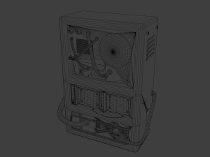retro futuristic tv console 3D Model