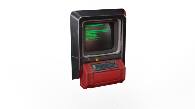 sci-fi console computer 3D Model .c4d .max .obj .3ds .fbx .stl .blend 