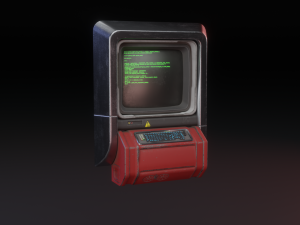 sci-fi console computer 3D Model