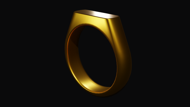 Golden ring 3D 模型 .c4d .max .obj .3ds .fbx .stl .blend 
