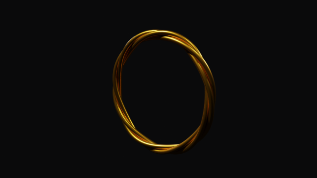 Braided golden ring 3D-Modell .c4d .max .obj .3ds .fbx .stl .blend 