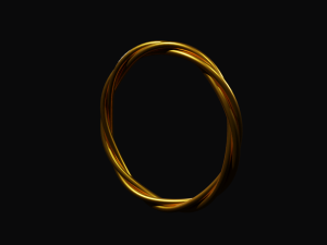 Braided golden ring 3D Model