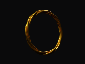 Braided golden ring 3D-Modell