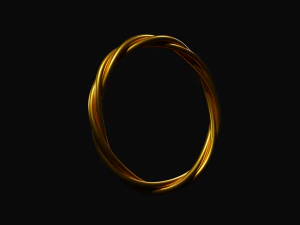 Braided golden ring 3D Model