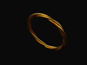 Braided golden ring 3D-Modell