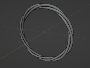 Braided golden ring 3D-Modell