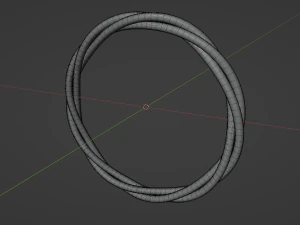 Braided golden ring 3D Model