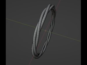 Braided golden ring 3D-Modell