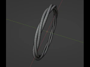 Braided golden ring 3D Model
