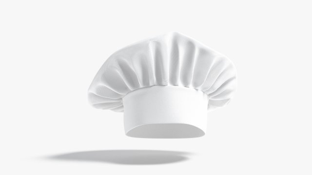 chef hat 3D Модель .c4d .max .obj .3ds .fbx .stl .blend 