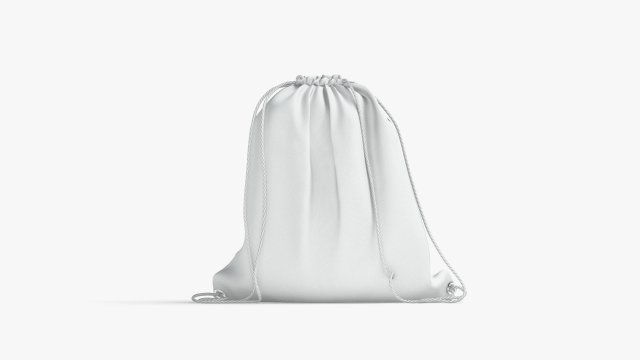 drawstring backpack 3D Model .c4d .max .obj .3ds .fbx .stl .blend 