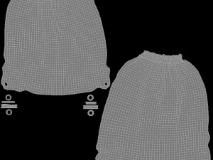 zaino con coulisse Modello 3D