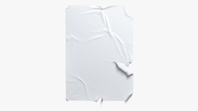 torn wheatpaste poster 3D Model .c4d .max .obj .3ds .fbx .stl .blend 